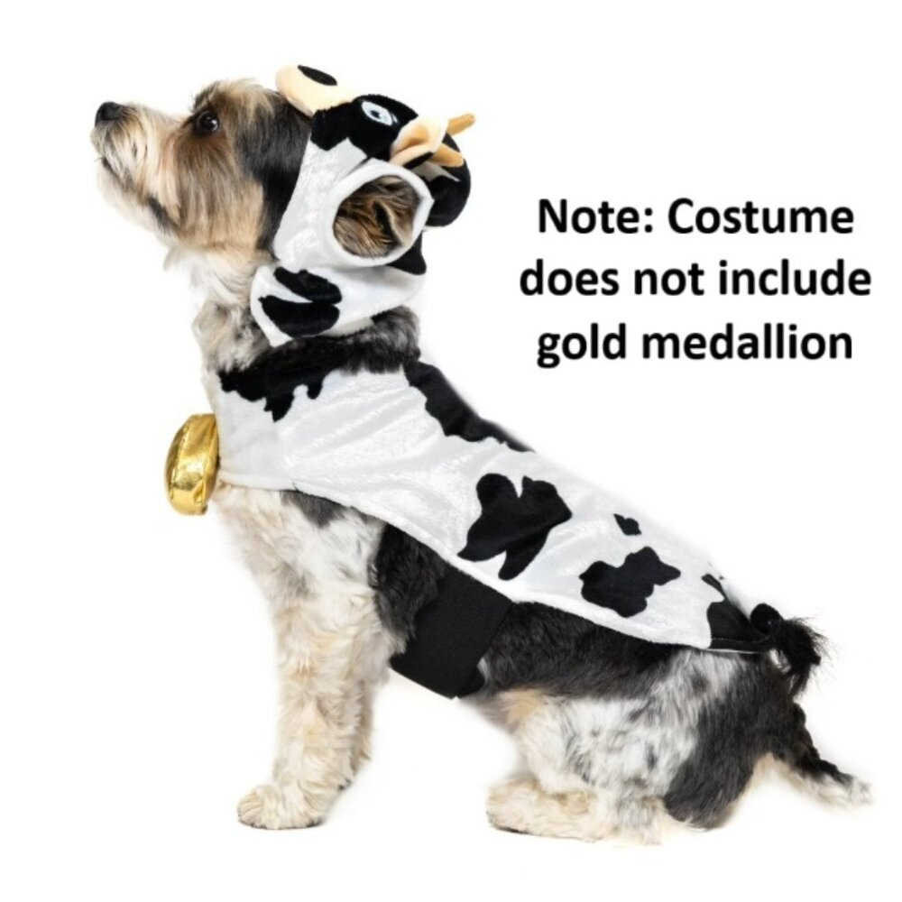 Vibrant Life black & white cow-print Halloween costume for dog or cat Size M